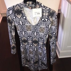 Long sleeve  choker dress